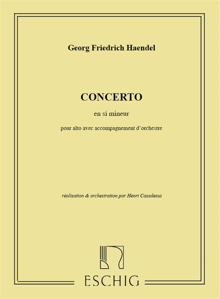Concerto En Si Mineur Pour Alto Partition
